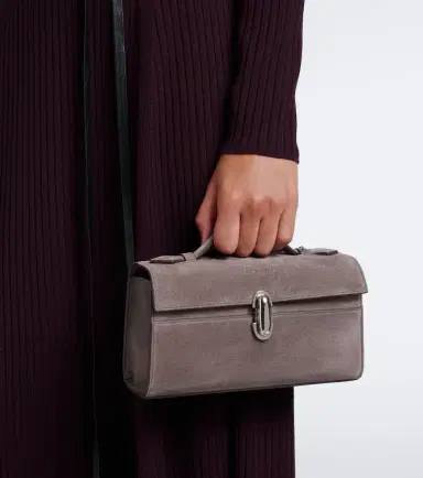 Savette Symmetry Pochette Small suede top-handle bag | Thumbnail 4 Savette Symmetry Pochette Small suede top-handle bag | Thumbnail 4