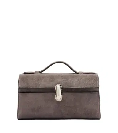 Savette Symmetry Pochette Small suede top-handle bag | Thumbnail 1 Savette Symmetry Pochette Small suede top-handle bag | Thumbnail 1