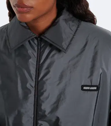 Miu Miu Shearling-lined blouson jacket | Thumbnail 4 Miu Miu Shearling-lined blouson jacket | Thumbnail 4