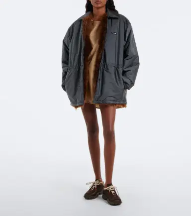 Miu Miu Shearling-lined blouson jacket | Thumbnail 6 Miu Miu Shearling-lined blouson jacket | Thumbnail 6