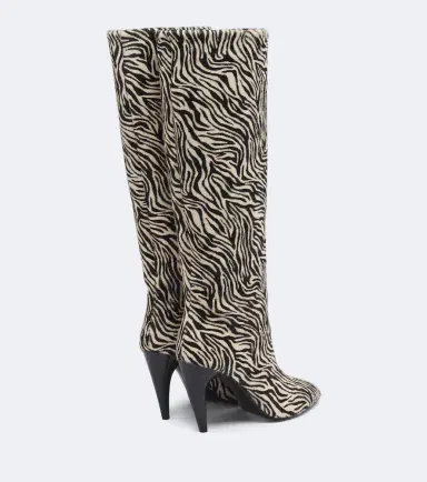 Isabel Marant Jany zebra-print calf-hair knee-high boots | Thumbnail 2 Isabel Marant Jany zebra-print calf-hair knee-high boots | Thumbnail 2