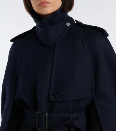 Burberry Check belted wool cape | Thumbnail 4 Burberry Check belted wool cape | Thumbnail 4