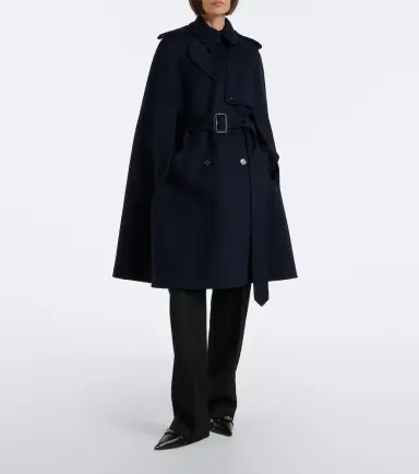 Burberry Check belted wool cape | Thumbnail 6 Burberry Check belted wool cape | Thumbnail 6