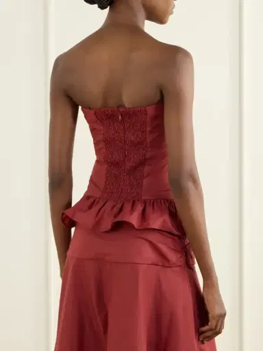 Faithfull Simone Strapless Ruffled Cotton Top | Thumbnail 3 Faithfull Simone Strapless Ruffled Cotton Top | Thumbnail 3