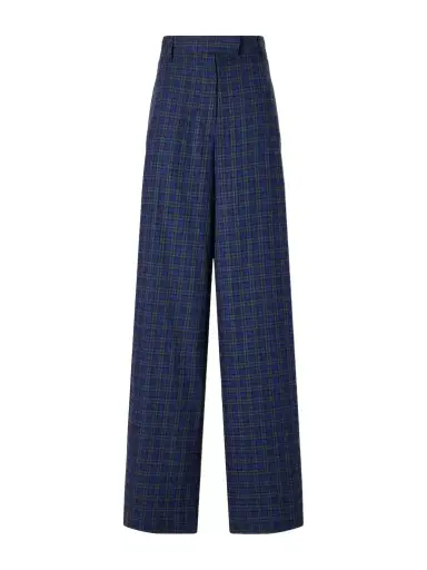 Dries Van Noten Checked Cotton Wide-leg Pants | Thumbnail 1 Dries Van Noten Checked Cotton Wide-leg Pants | Thumbnail 1