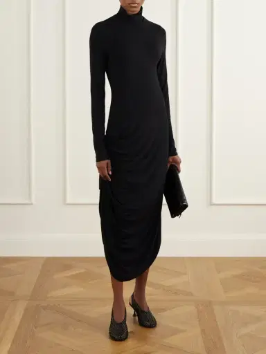 Proenza Schouler White Label Imogen Jersey Turtleneck Midi Dress | Thumbnail 2 Proenza Schouler White Label Imogen Jersey Turtleneck Midi Dress | Thumbnail 2