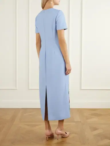 Carolina Herrera Crystal-embellished Floral Stretch-crepe Midi Dress | Thumbnail 3 Carolina Herrera Crystal-embellished Floral Stretch-crepe Midi Dress | Thumbnail 3