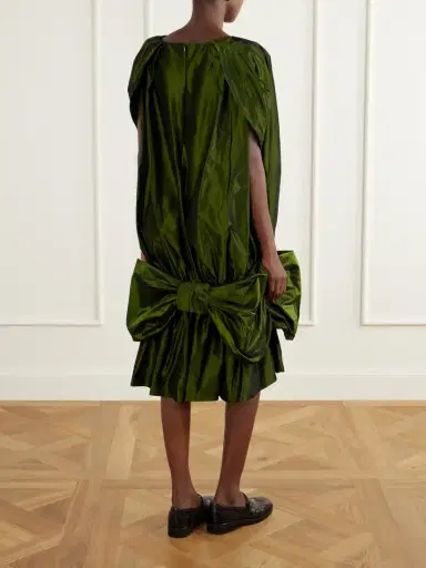 Simone Rocha Bow-detailed Taffeta Midi Dress | Thumbnail 3 Simone Rocha Bow-detailed Taffeta Midi Dress | Thumbnail 3