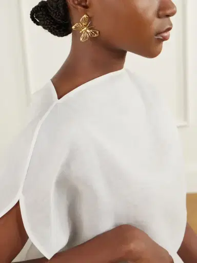 Oscar de la Renta Butterfly Gold-tone Earrings | Thumbnail 2 Oscar de la Renta Butterfly Gold-tone Earrings | Thumbnail 2