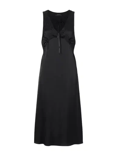 Simone Rocha Bow-detailed Embroidered Satin Midi Dress | Thumbnail 1 Simone Rocha Bow-detailed Embroidered Satin Midi Dress | Thumbnail 1