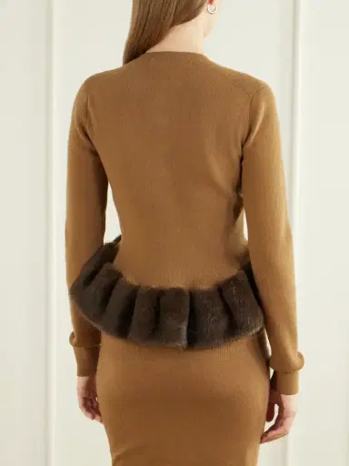 Stella McCartney Shearling-trim Wool-blend Cardigan | Thumbnail 3 Stella McCartney Shearling-trim Wool-blend Cardigan | Thumbnail 3