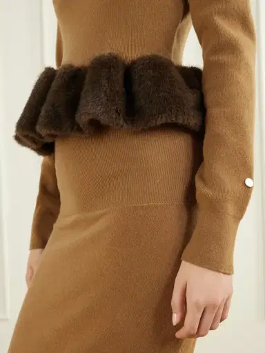 Stella McCartney Shearling-trim Wool-blend Cardigan | Thumbnail 4 Stella McCartney Shearling-trim Wool-blend Cardigan | Thumbnail 4