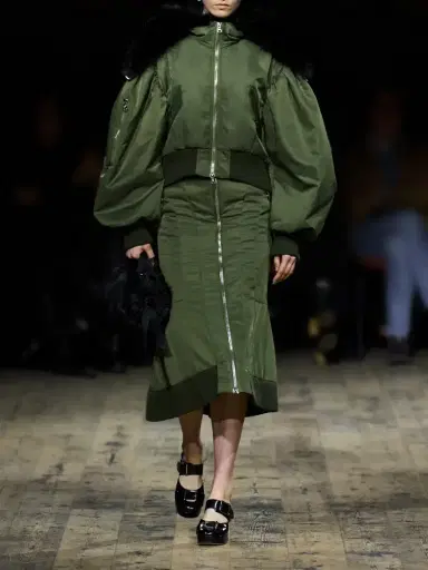 Simone Rocha Hooded Cropped Plush-trimmed Shell Bomber Jacket | Thumbnail 6 Simone Rocha Hooded Cropped Plush-trimmed Shell Bomber Jacket | Thumbnail 6