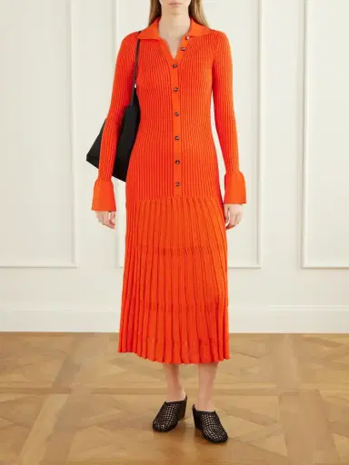 Proenza Schouler Rosario Ribbed Stretch Wool-blend Maxi Dress | Thumbnail 2 Proenza Schouler Rosario Ribbed Stretch Wool-blend Maxi Dress | Thumbnail 2