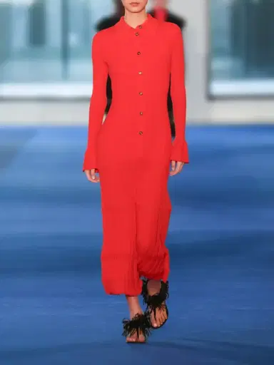 Proenza Schouler Rosario Ribbed Stretch Wool-blend Maxi Dress | Thumbnail 5 Proenza Schouler Rosario Ribbed Stretch Wool-blend Maxi Dress | Thumbnail 5