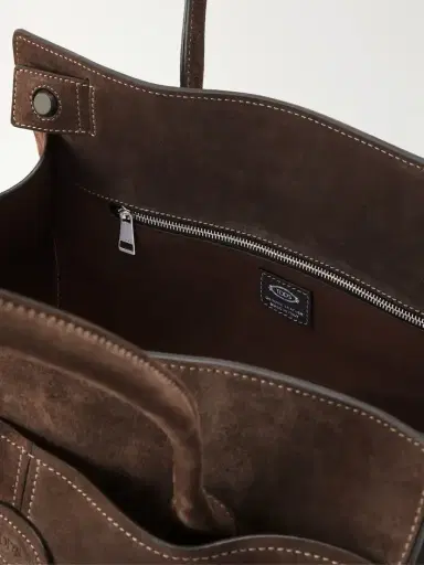 Tod's Logo-embossed Suede Tote | Thumbnail 6 Tod's Logo-embossed Suede Tote | Thumbnail 6