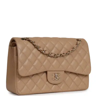 Chanel Chanel Jumbo Classic Double Flap Bag Dark Beige Caviar Gold Hardware | Thumbnail 2 Chanel Chanel Jumbo Classic Double Flap Bag Dark Beige Caviar Gold Hardware | Thumbnail 2