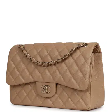Chanel Chanel Jumbo Classic Double Flap Bag Dark Beige Caviar Gold Hardware | Thumbnail 5 Chanel Chanel Jumbo Classic Double Flap Bag Dark Beige Caviar Gold Hardware | Thumbnail 5