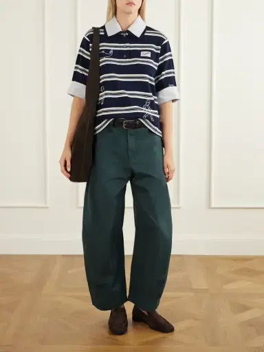 Sea Mina Embroidered Striped Polo Shirt | Thumbnail 2 Sea Mina Embroidered Striped Polo Shirt | Thumbnail 2