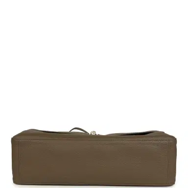 Chanel Chanel Maxi "Souplissimo" Large Flap Bag Dark Khaki Grained Calfskin Gold Hardware | Thumbnail 6 Chanel Chanel Maxi "Souplissimo" Large Flap Bag Dark Khaki Grained Calfskin Gold Hardware | Thumbnail 6