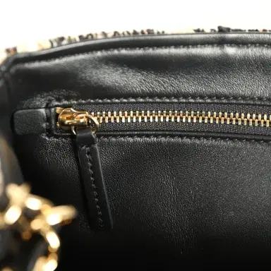 Chanel Chanel Maxi Leopard Print "Souplissimo" Small Flap Bag Brown, Black, White Tweed, Mixed Fibers Gold Hardware | Thumbnail 11 Chanel Chanel Maxi Leopard Print "Souplissimo" Small Flap Bag Brown, Black, White Tweed, Mixed Fibers Gold Hardware | Thumbnail 11