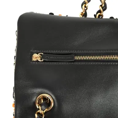 Chanel Chanel Maxi Leopard Print "Souplissimo" Small Flap Bag Brown, Black, White Tweed, Mixed Fibers Gold Hardware | Thumbnail 8 Chanel Chanel Maxi Leopard Print "Souplissimo" Small Flap Bag Brown, Black, White Tweed, Mixed Fibers Gold Hardware | Thumbnail 8