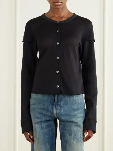 Our Legacy Layered Cotton-blend Cardigan | Thumbnail 3 Our Legacy Layered Cotton-blend Cardigan | Thumbnail 3