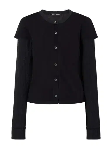 Our Legacy Layered Cotton-blend Cardigan | Thumbnail 1 Our Legacy Layered Cotton-blend Cardigan | Thumbnail 1