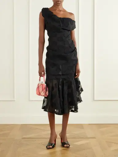 Vivienne Westwood Flocked Chiffon Polka-dot Midi Dress | Thumbnail 2 Vivienne Westwood Flocked Chiffon Polka-dot Midi Dress | Thumbnail 2
