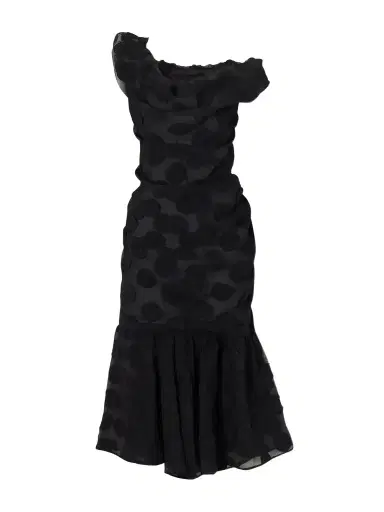 Vivienne Westwood Flocked Chiffon Polka-dot Midi Dress | Thumbnail 1 Vivienne Westwood Flocked Chiffon Polka-dot Midi Dress | Thumbnail 1