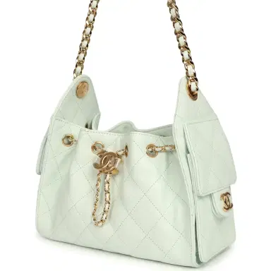 Chanel Chanel Mini 25 Hobo Bag Light Blue Caviar Gold Hardware | Thumbnail 5 Chanel Chanel Mini 25 Hobo Bag Light Blue Caviar Gold Hardware | Thumbnail 5