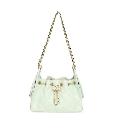 Chanel Chanel Mini 25 Hobo Bag Light Blue Caviar Gold Hardware | Thumbnail 6 Chanel Chanel Mini 25 Hobo Bag Light Blue Caviar Gold Hardware | Thumbnail 6
