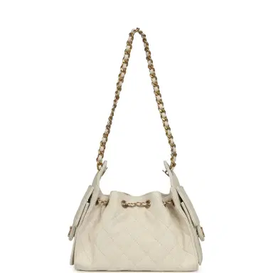 Chanel Chanel Mini 25 Hobo Bag White Caviar Antique Gold Hardware | Thumbnail 7 Chanel Chanel Mini 25 Hobo Bag White Caviar Antique Gold Hardware | Thumbnail 7