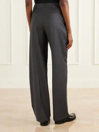 Loulou de Saison Sbiru Pleated Wool-twill Straight-leg Pants | Thumbnail 4 Loulou de Saison Sbiru Pleated Wool-twill Straight-leg Pants | Thumbnail 4