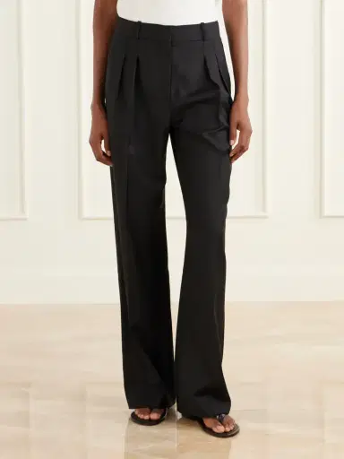 Loulou de Saison Sbiru Pleated Wool-twill Straight-leg Pants | Thumbnail 3 Loulou de Saison Sbiru Pleated Wool-twill Straight-leg Pants | Thumbnail 3