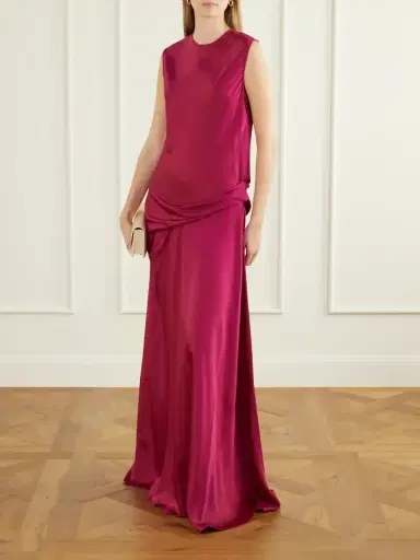 Stella McCartney Draped Satin Gown | Thumbnail 2 Stella McCartney Draped Satin Gown | Thumbnail 2
