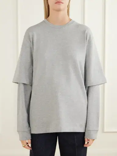 Tibi Perfect T Layered Cotton-jersey T-shirt | Thumbnail 3 Tibi Perfect T Layered Cotton-jersey T-shirt | Thumbnail 3