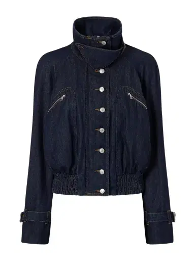 Dries Van Noten Cropped Denim Jacket | Thumbnail 1 Dries Van Noten Cropped Denim Jacket | Thumbnail 1