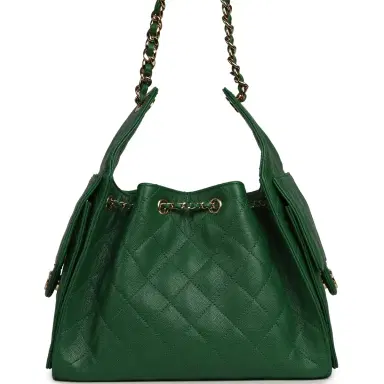 Chanel Chanel Small 25 Hobo Bag Green Caviar Gold Hardware | Thumbnail 4 Chanel Chanel Small 25 Hobo Bag Green Caviar Gold Hardware | Thumbnail 4