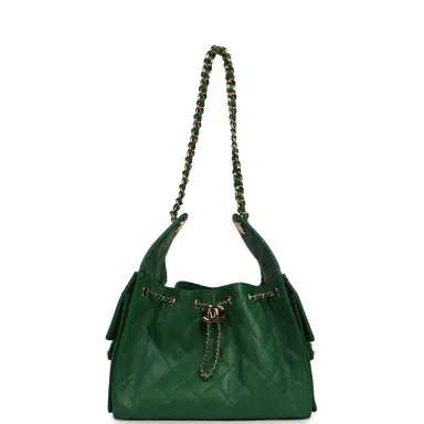 Chanel Chanel Small 25 Hobo Bag Green Caviar Gold Hardware | Thumbnail 7 Chanel Chanel Small 25 Hobo Bag Green Caviar Gold Hardware | Thumbnail 7