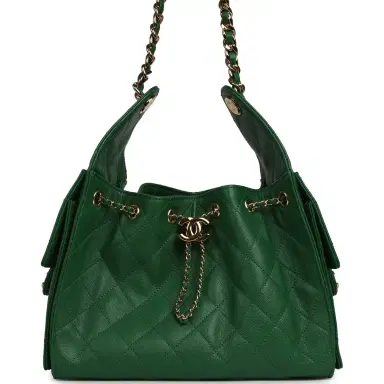 Chanel Chanel Small 25 Hobo Bag Green Caviar Gold Hardware | Thumbnail 1 Chanel Chanel Small 25 Hobo Bag Green Caviar Gold Hardware | Thumbnail 1