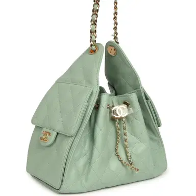 Chanel Chanel Small 25 Hobo Bag Light Green Caviar Gold Hardware | Thumbnail 2 Chanel Chanel Small 25 Hobo Bag Light Green Caviar Gold Hardware | Thumbnail 2