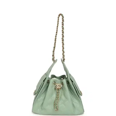Chanel Chanel Small 25 Hobo Bag Light Green Caviar Gold Hardware | Thumbnail 7 Chanel Chanel Small 25 Hobo Bag Light Green Caviar Gold Hardware | Thumbnail 7