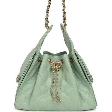 Chanel Chanel Small 25 Hobo Bag Light Green Caviar Gold Hardware | Thumbnail 1 Chanel Chanel Small 25 Hobo Bag Light Green Caviar Gold Hardware | Thumbnail 1