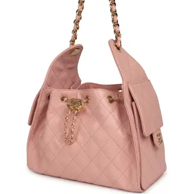 Chanel Chanel Small 25 Hobo Bag Light Pink Caviar Gold Hardware | Thumbnail 5 Chanel Chanel Small 25 Hobo Bag Light Pink Caviar Gold Hardware | Thumbnail 5