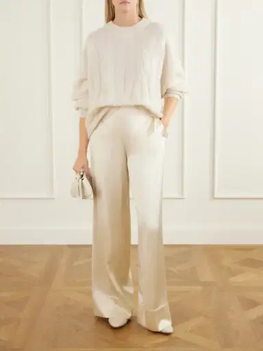 Allude Cable-knit Cashmere And Silk-blend Sweater | Thumbnail 2 Allude Cable-knit Cashmere And Silk-blend Sweater | Thumbnail 2