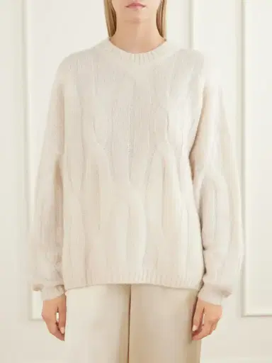 Allude Cable-knit Cashmere And Silk-blend Sweater | Thumbnail 3 Allude Cable-knit Cashmere And Silk-blend Sweater | Thumbnail 3