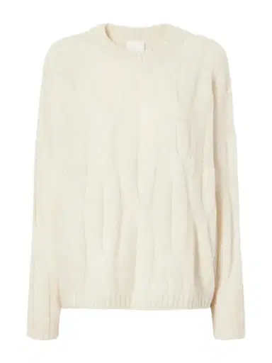 Allude Cable-knit Cashmere And Silk-blend Sweater | Thumbnail 1 Allude Cable-knit Cashmere And Silk-blend Sweater | Thumbnail 1