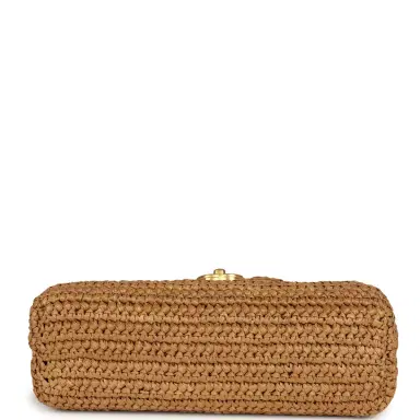 Chanel Chanel Small Kelly Shopper Dark Beige Raffia Brushed Gold Hardware | Thumbnail 6 Chanel Chanel Small Kelly Shopper Dark Beige Raffia Brushed Gold Hardware | Thumbnail 6