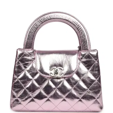 Chanel Chanel Small Kelly Shopper Pink Metallic Calfskin Silver Hardware | Thumbnail 1 Chanel Chanel Small Kelly Shopper Pink Metallic Calfskin Silver Hardware | Thumbnail 1
